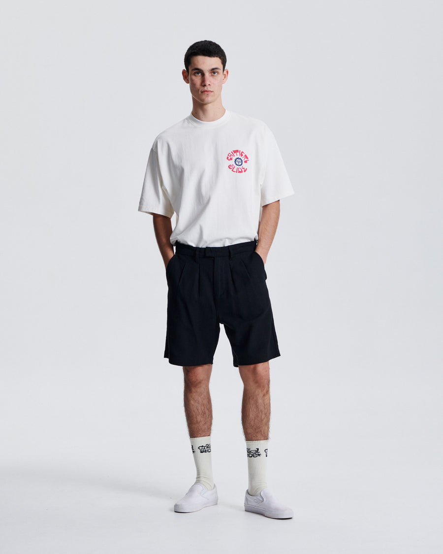 Harro Linen Pleat Short - Black