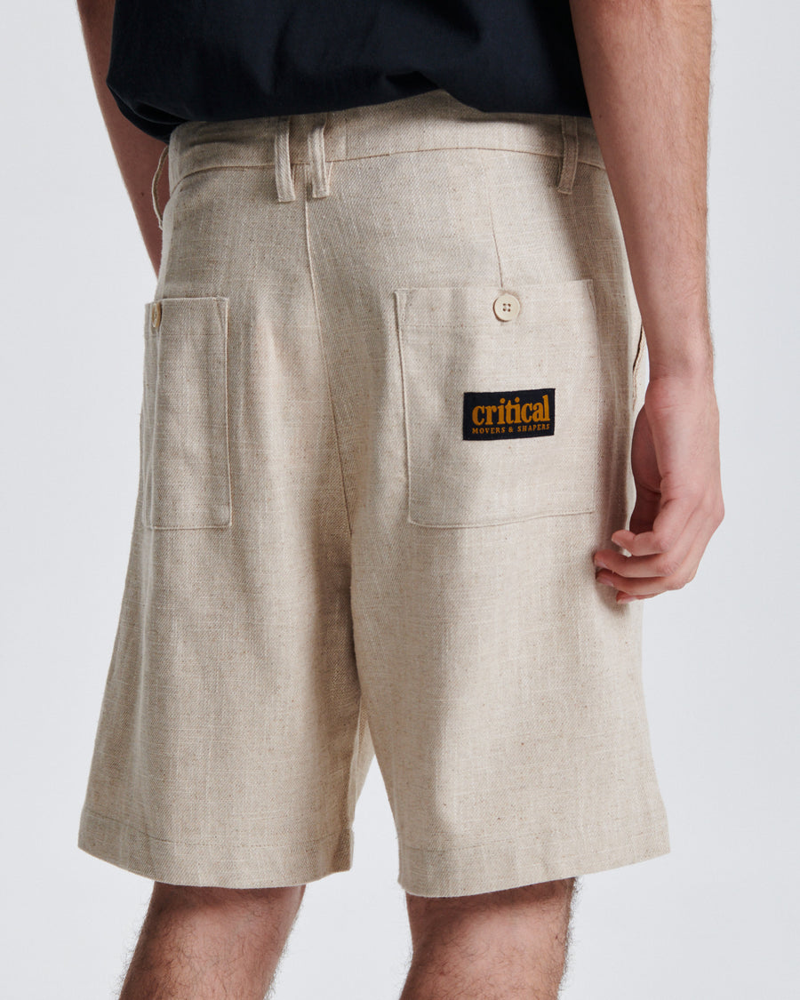 Harro Linen Pleat Short - Ecru