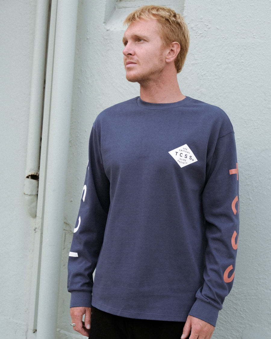 Diamonds Longsleeve Tee - Dark Blue
