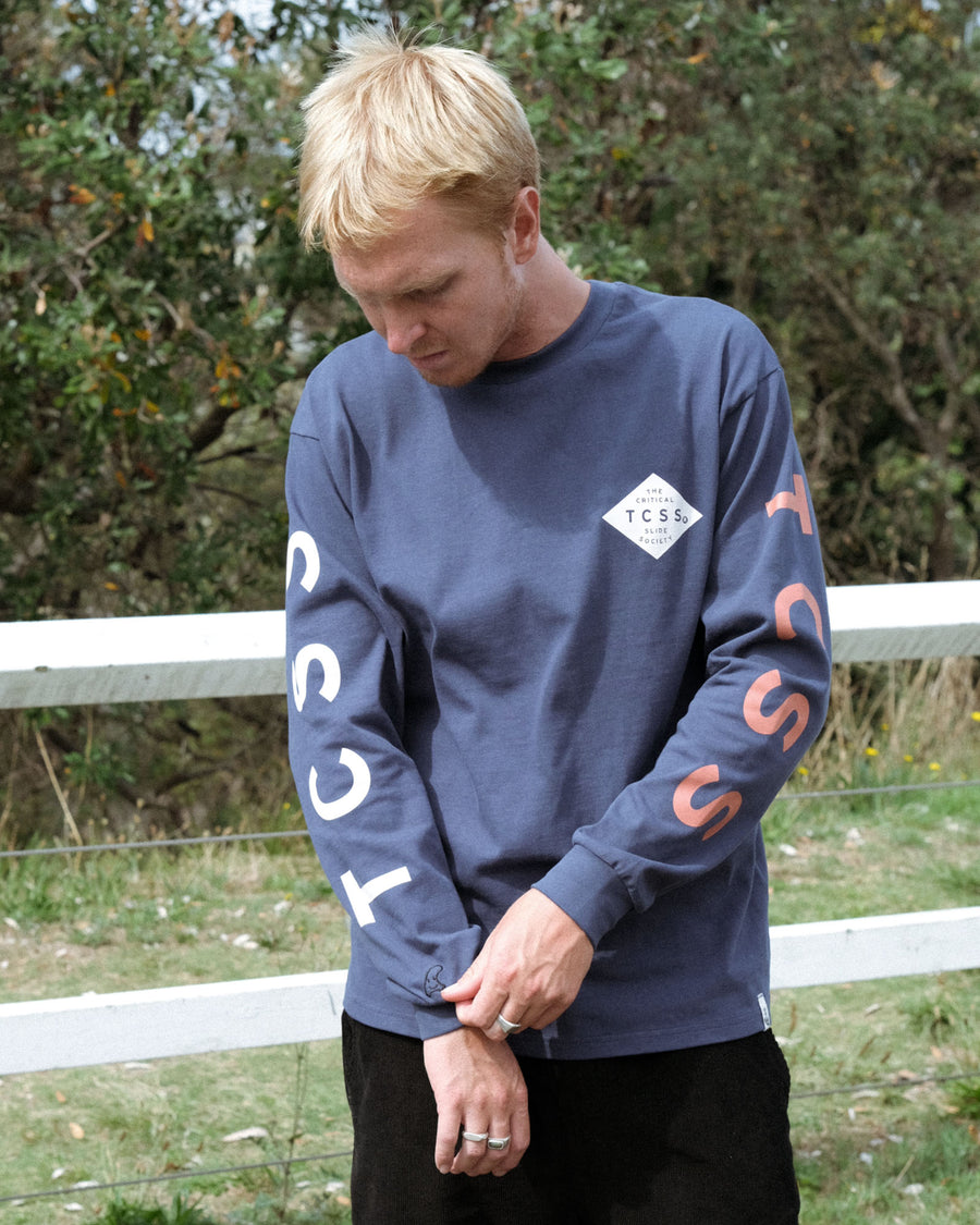 Diamonds Longsleeve Tee - Dark Blue