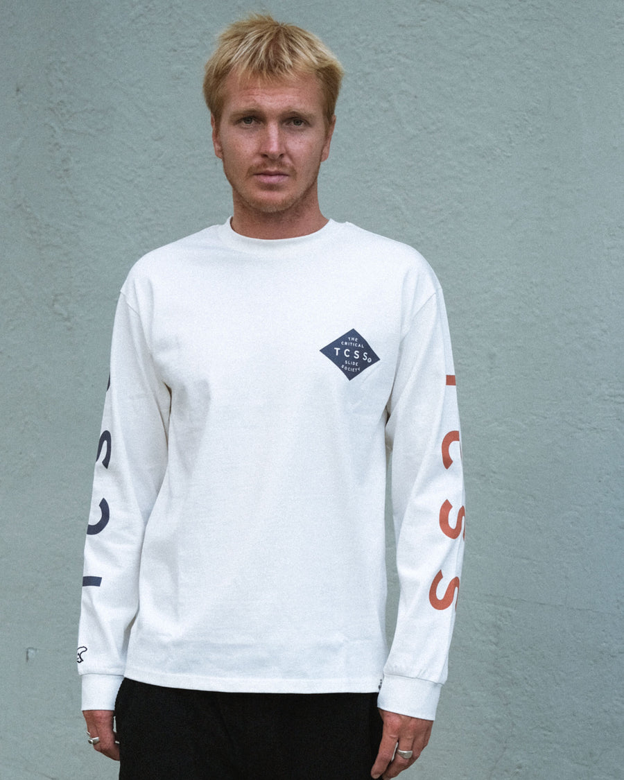 Diamonds Longsleeve Tee - Vintage White