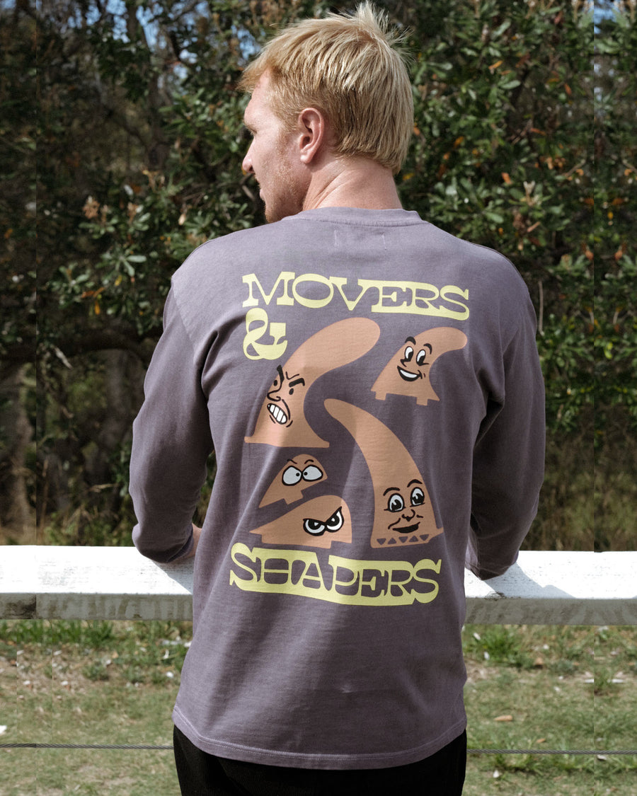 Fin Time Longsleeve Tee - Grape