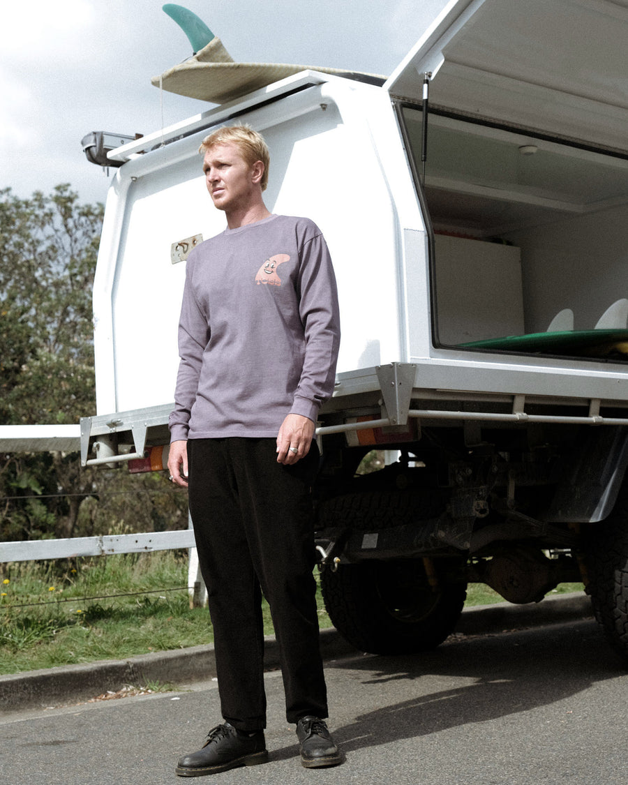 Fin Time Longsleeve Tee - Grape