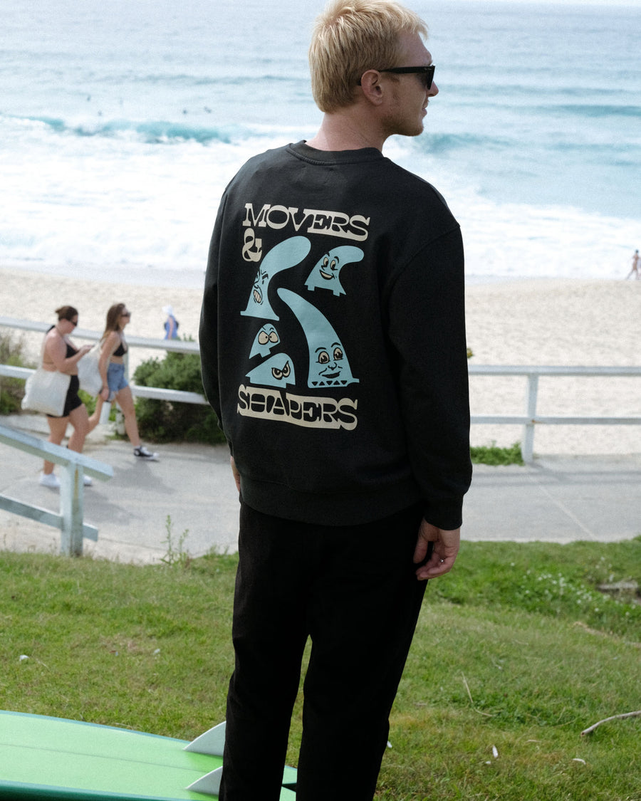 Fins Crew Fleece - Vintage Black