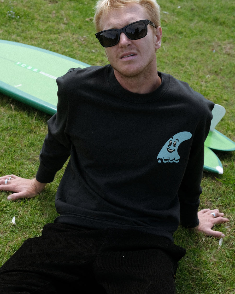 Fins Crew Fleece - Vintage Black