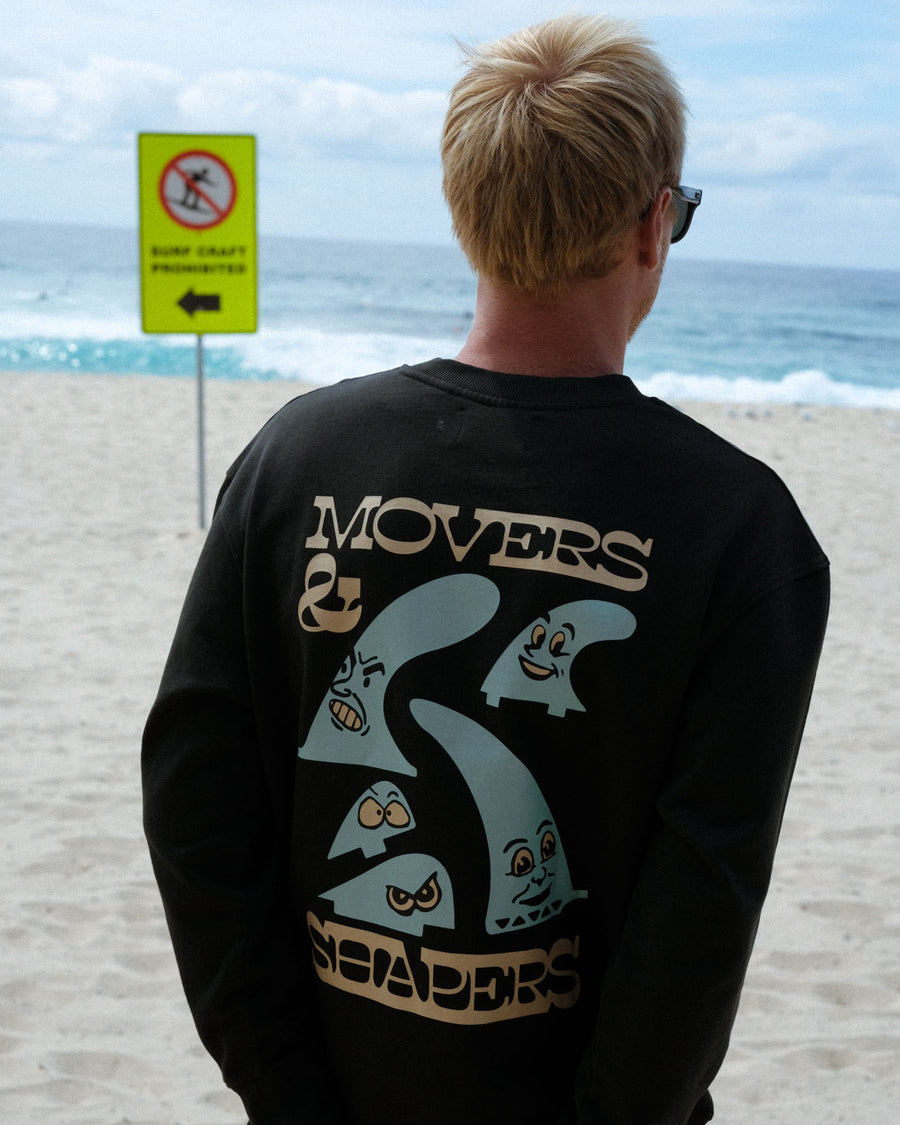 Fins Crew Fleece - Vintage Black