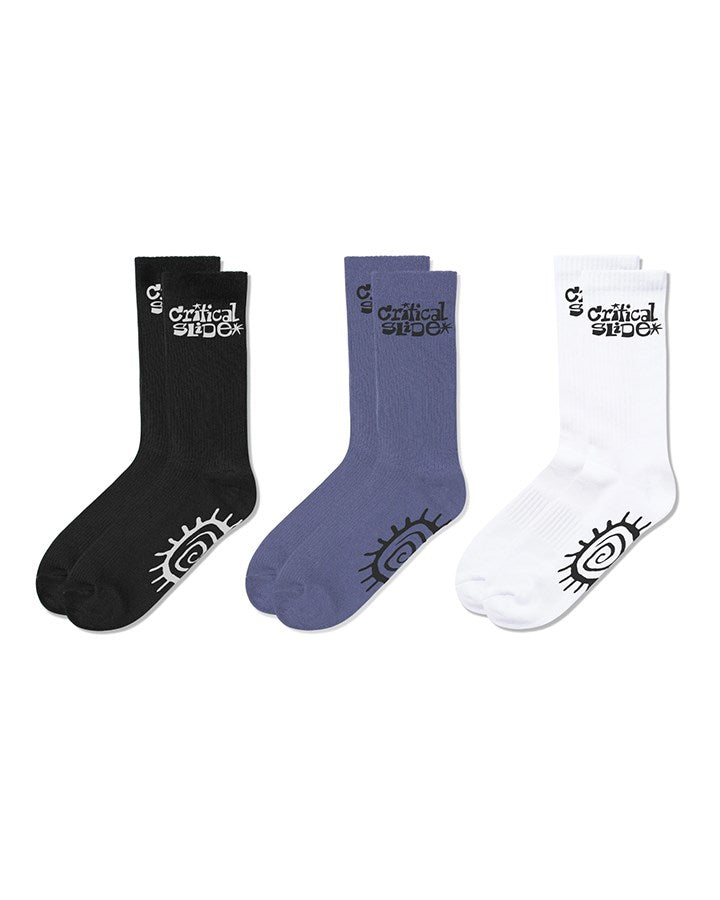 Spiral 3 Pack Socks - Multi