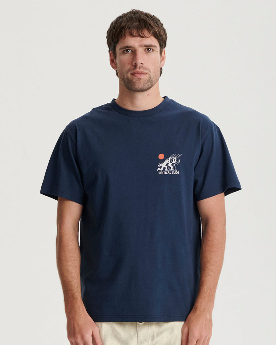 Sun Salute Tee - Worker Blue