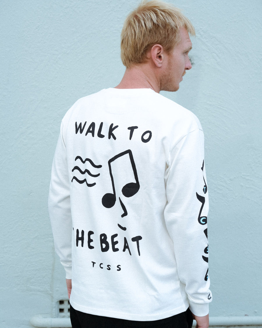 Tunes Longsleeve Tee - Vintage White