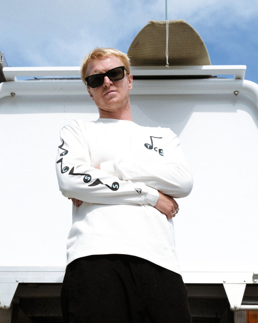 Tunes Longsleeve Tee - Vintage White