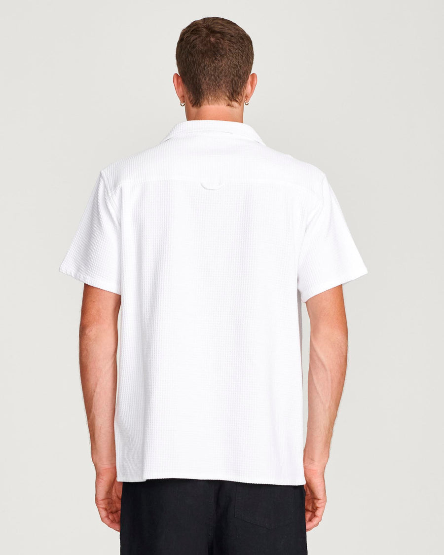 RESORT WAFFLE SHIRT - WHITE