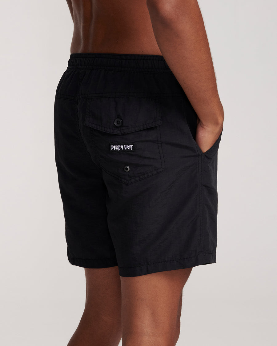 BeachGrit x Critical Slide - I Don't Need Life - Elastic Waist Trunk