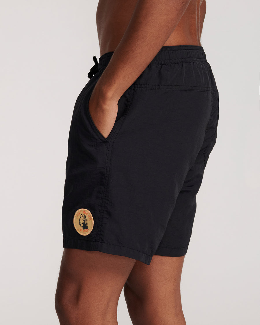 BeachGrit x Critical Slide - I Don't Need Life - Elastic Waist Trunk