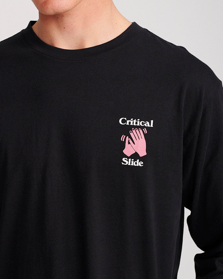 SOLID EFFORT LS TEE - VINTAGE BLACK