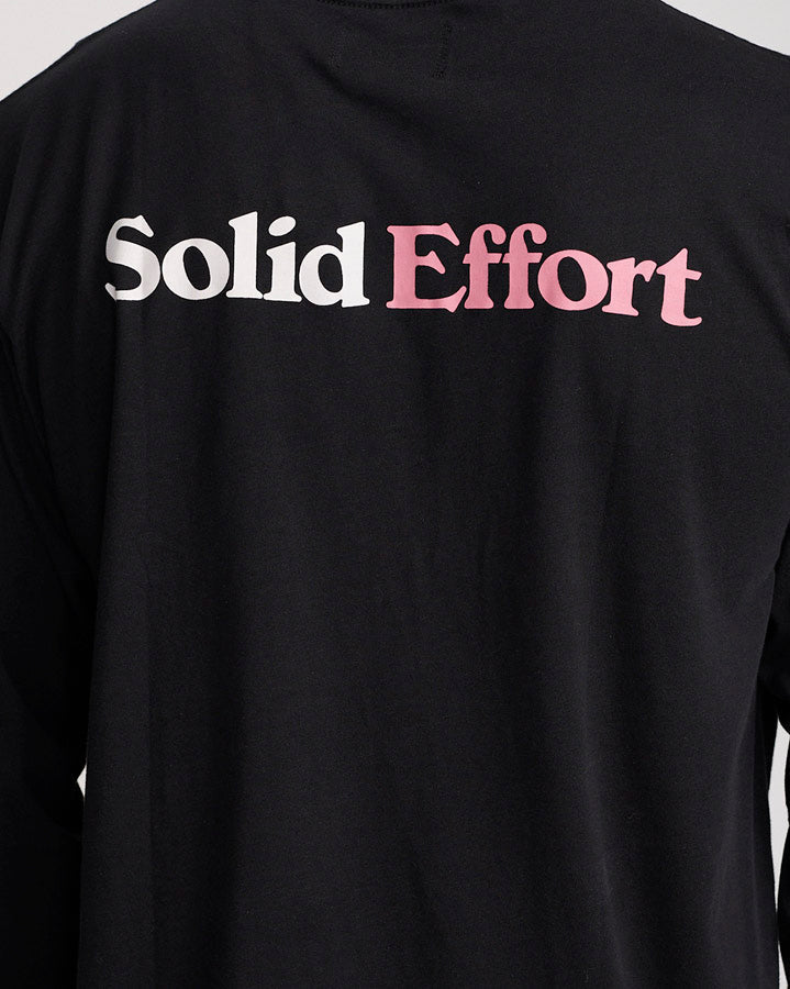 SOLID EFFORT LS TEE - VINTAGE BLACK