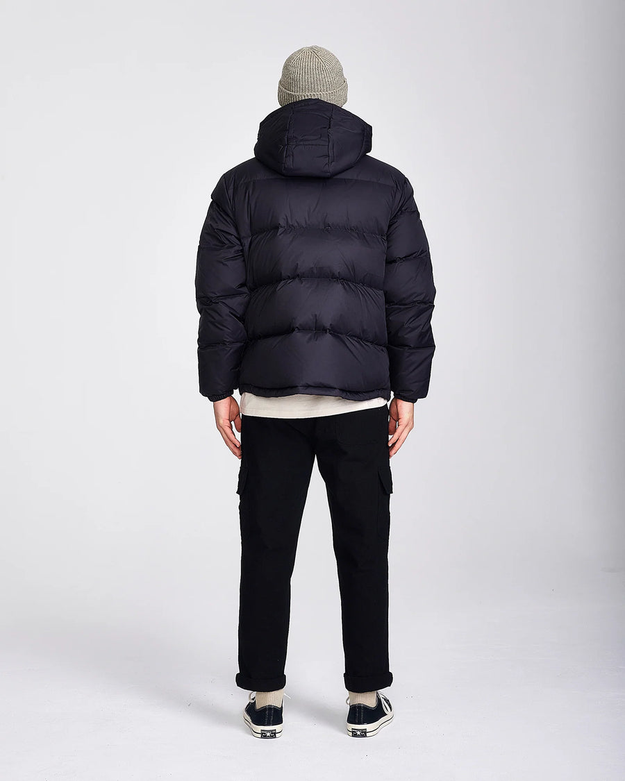 SOS NYLON PUFFER JACKET - VINTAGE BLACK