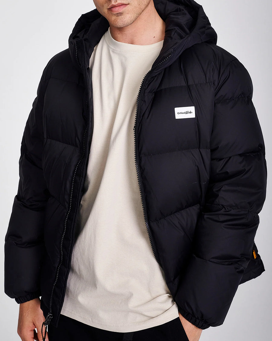 SOS NYLON PUFFER JACKET - VINTAGE BLACK