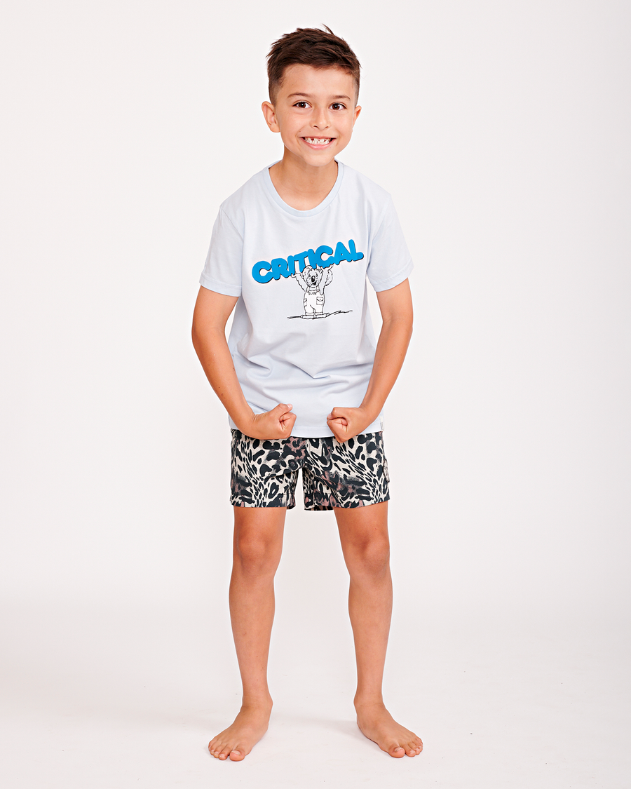 FURBALL KIDS TEE - SKY BLUE