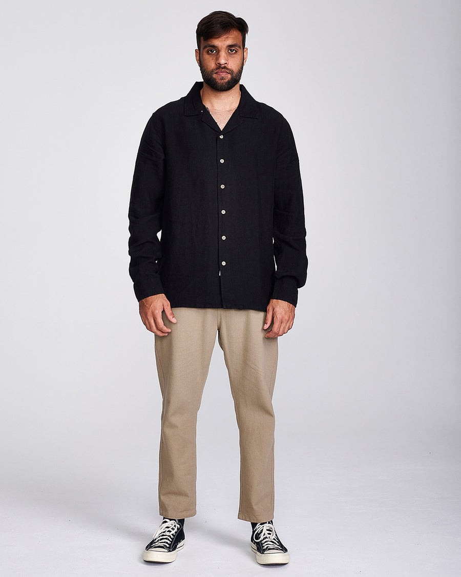 BERT LONGSLEEVE SHIRT - VINTAGE BLACK