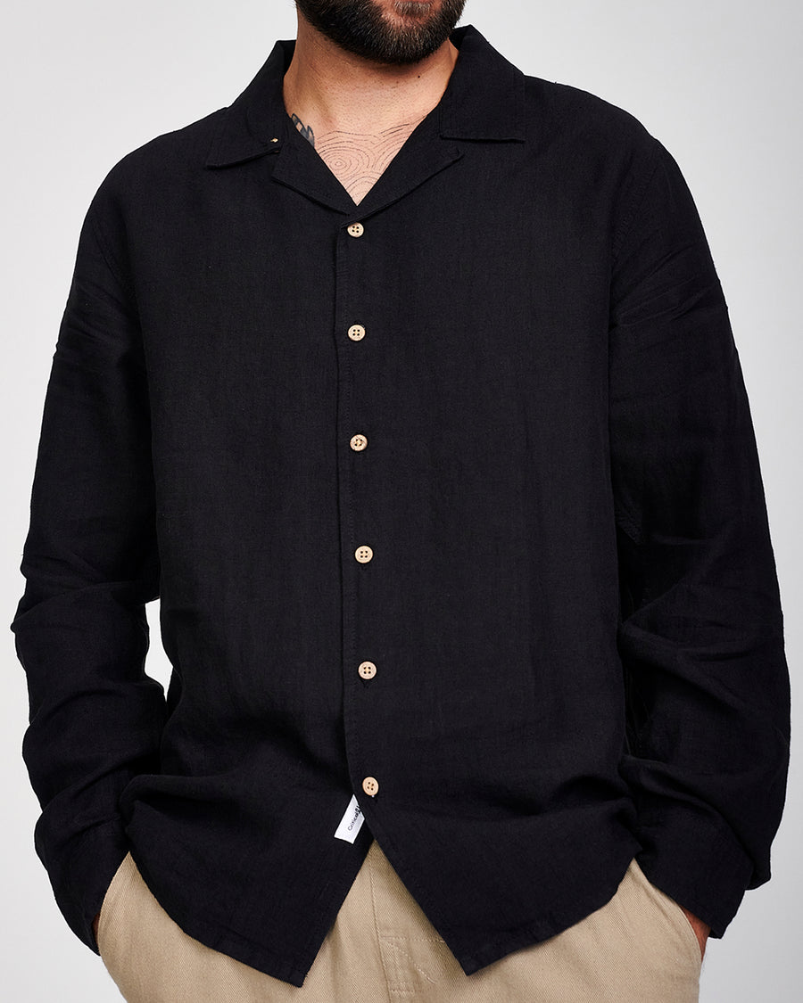 BERT LONGSLEEVE SHIRT - VINTAGE BLACK