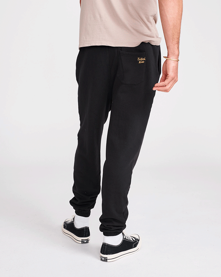 KICK BACK TRACK PANT - VINTAGE BLACK