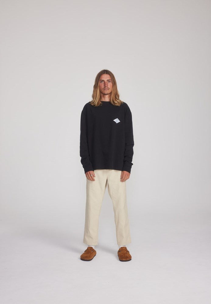 Scribble Ls Tee  - Vintage Black