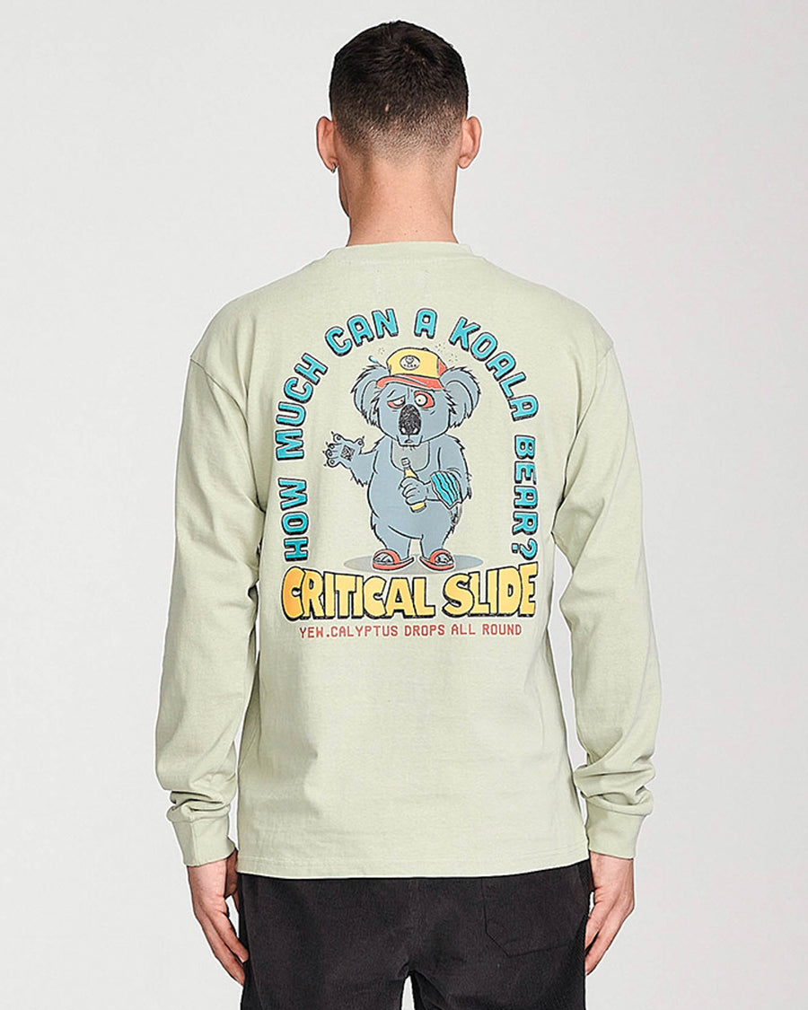 KOALA BEAR LONGSLEEVE TEE - SAGE