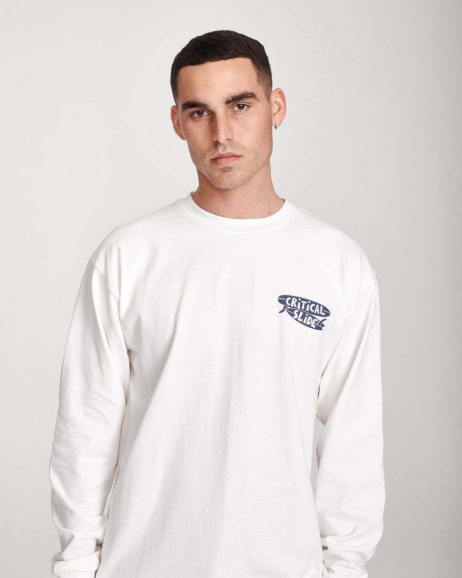 EARLY BIRD LONGSLEEVE TEE - VINTAGE WHITE