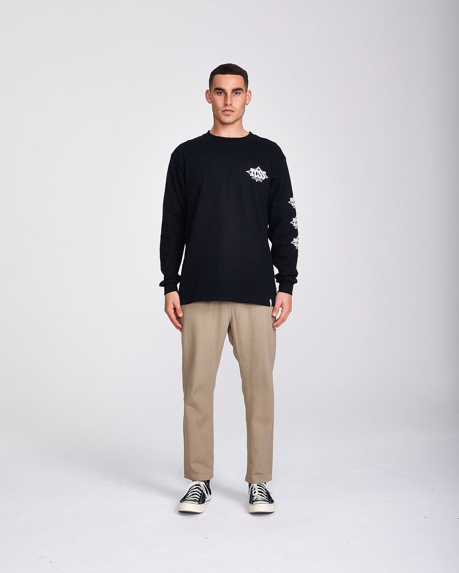 BUMPER LONGSLEEVE TEE - VINTAGE BLACK