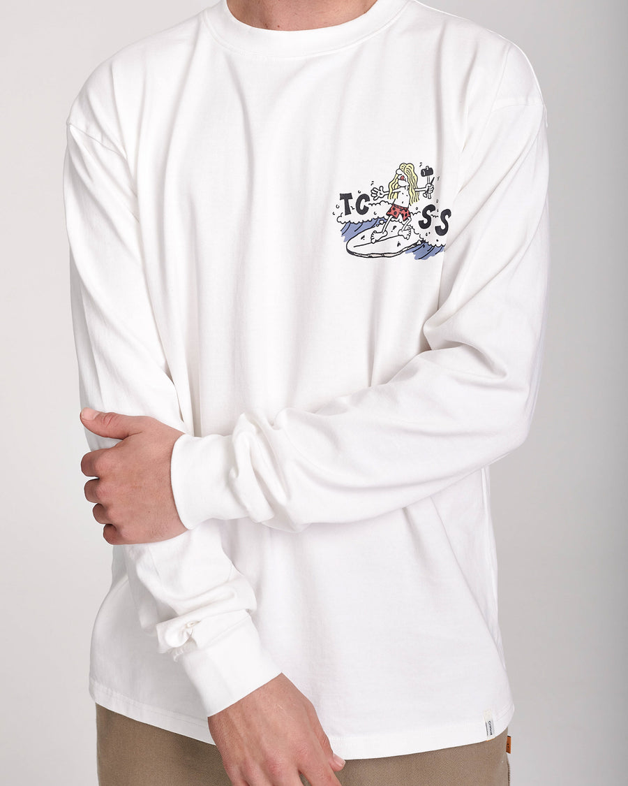 MAKERS LONGSLEEVE TEE- VINTAGE WHITE