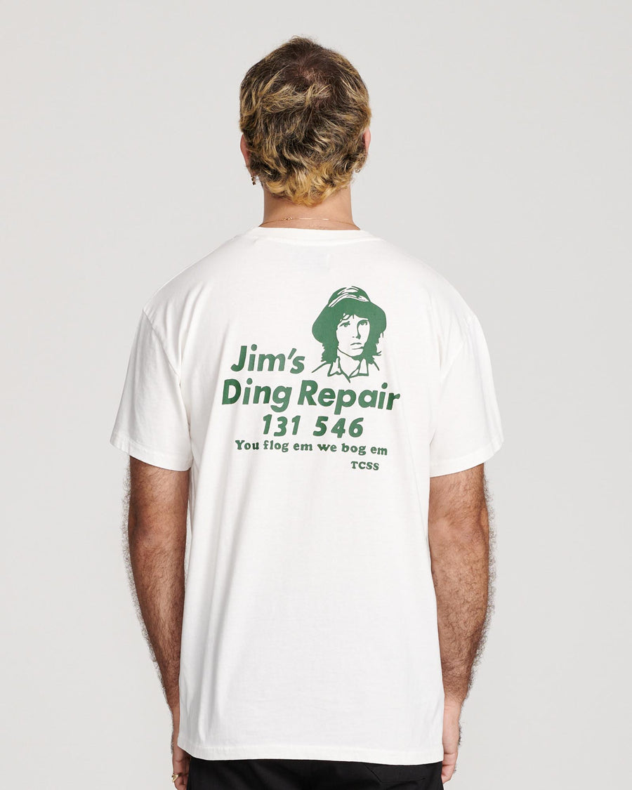 JIM'S DINGS TEE - VINTAGE WHITE