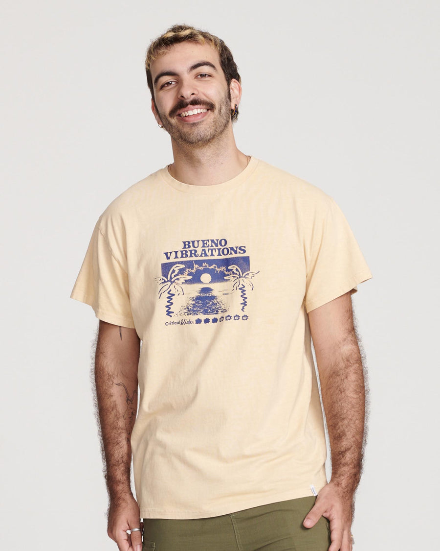 VIBRATIONS TEE - ALMOND