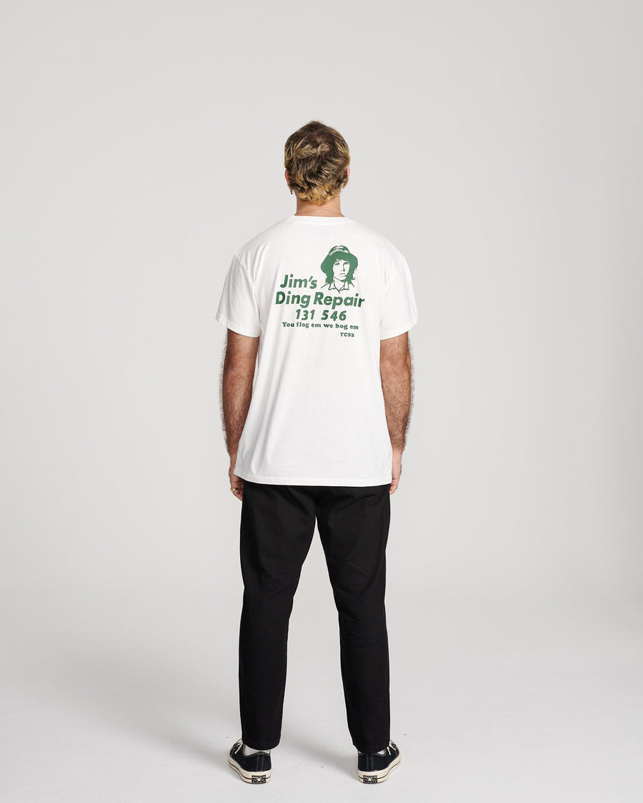 JIM'S DINGS TEE - VINTAGE WHITE