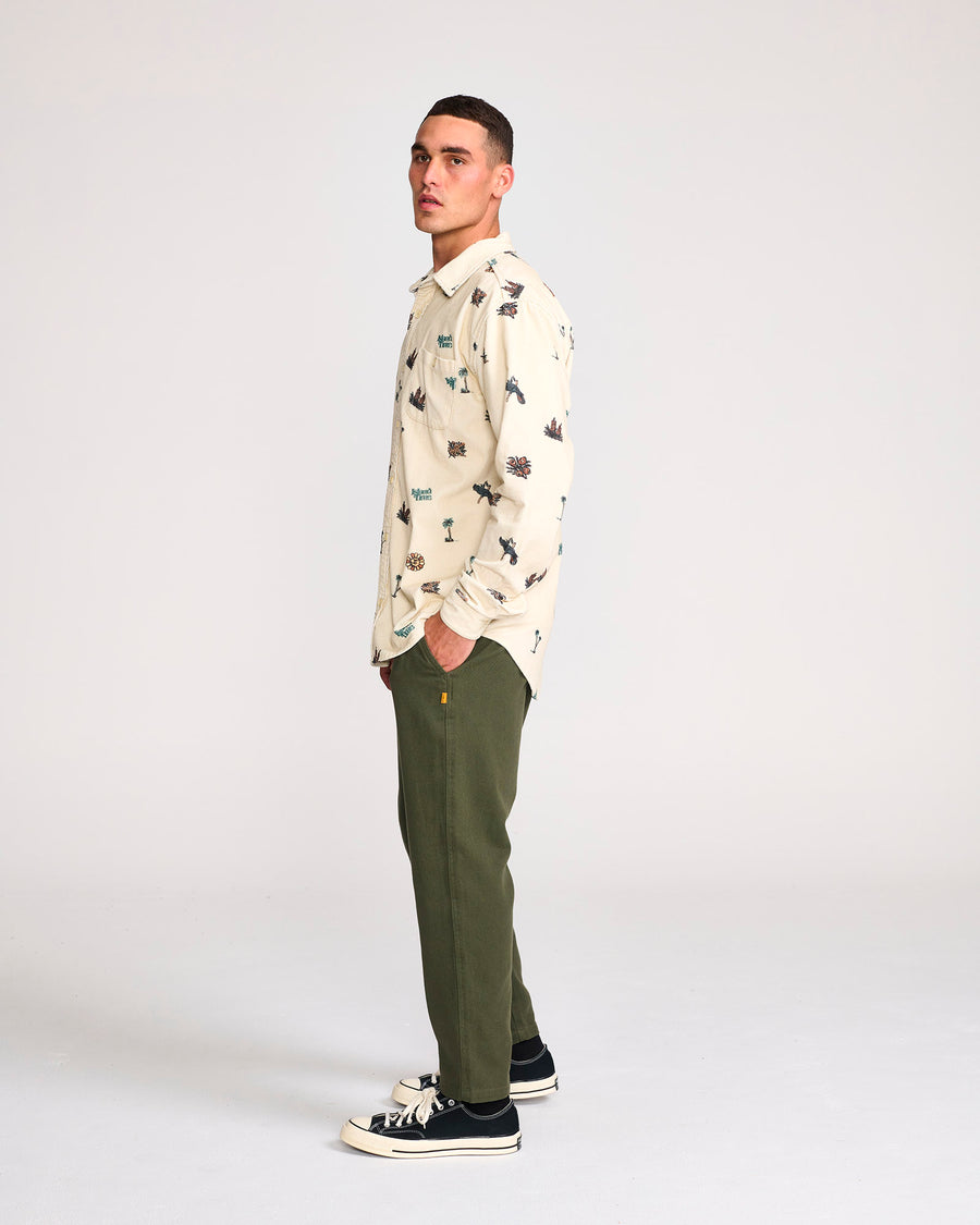 ISLAND CORD LS SHIRT - SAND
