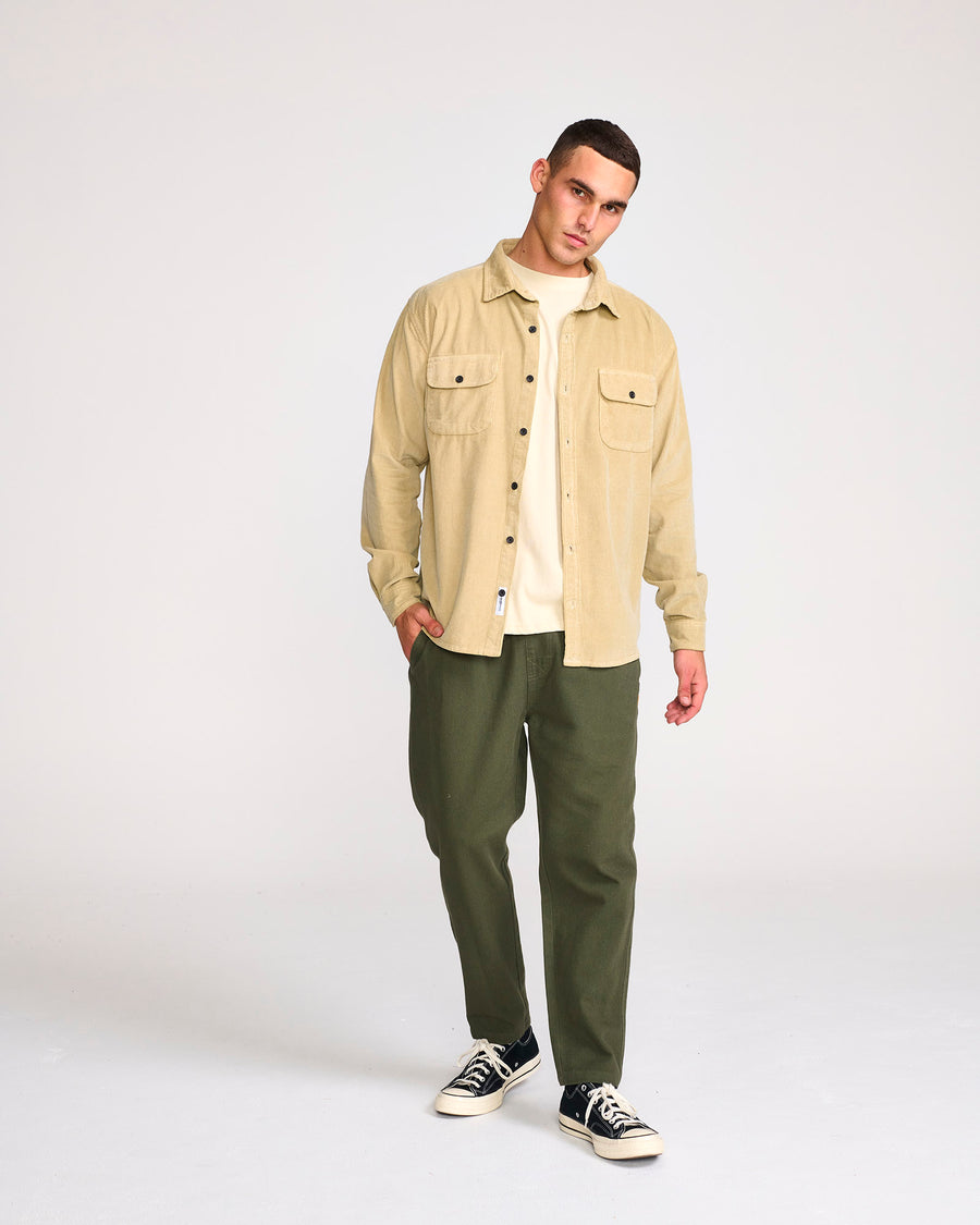 LAZY BOY LS SHIRT - SAND