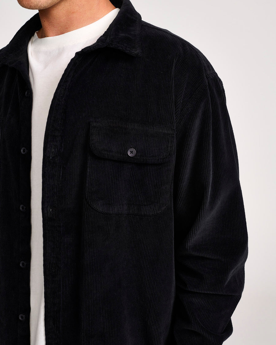 LAZY BOY LS SHIRT - VINTAGE BLACK