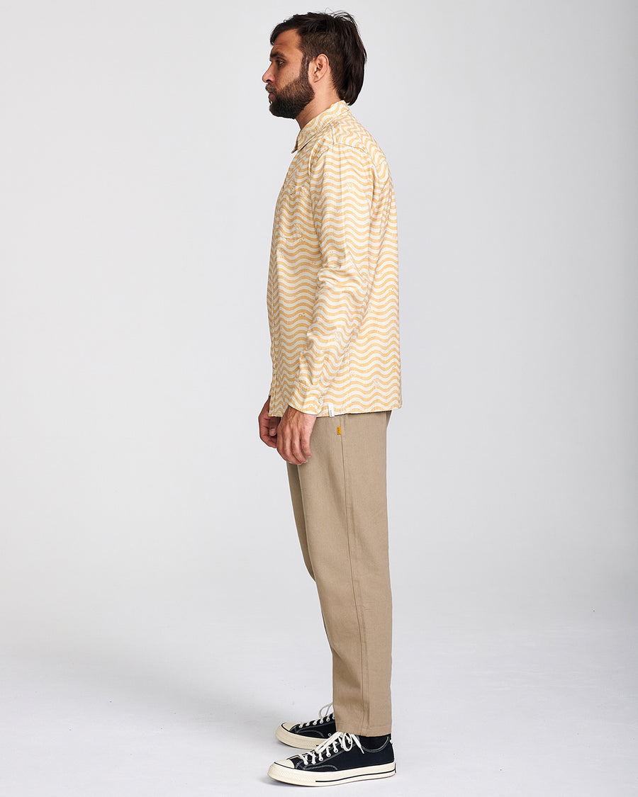 FLOW STATE LONG SLEEVE SHIRT - SAND