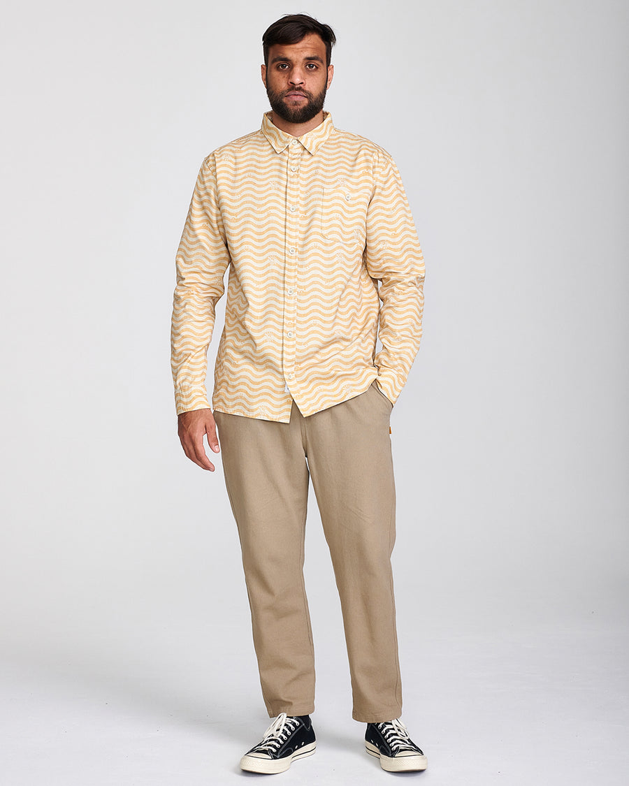 FLOW STATE LONG SLEEVE SHIRT - SAND