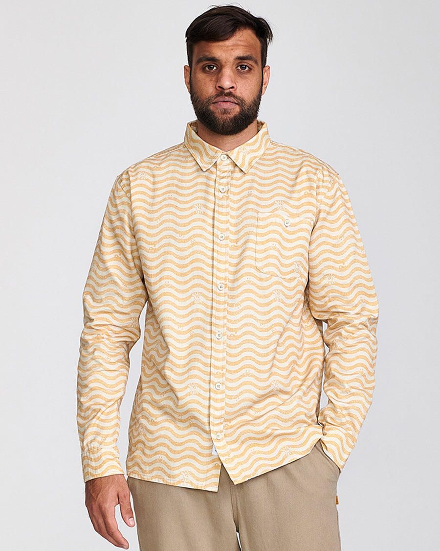 FLOW STATE LONG SLEEVE SHIRT - SAND