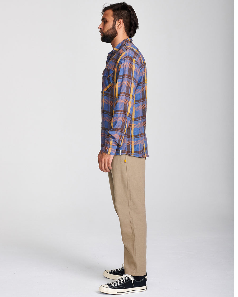 KARMA LONG SLEEVE SHIRT - BLUE