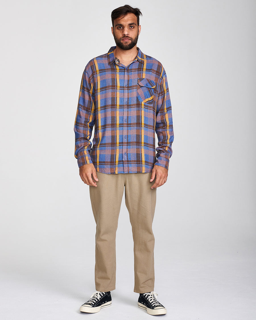 KARMA LONG SLEEVE SHIRT - BLUE