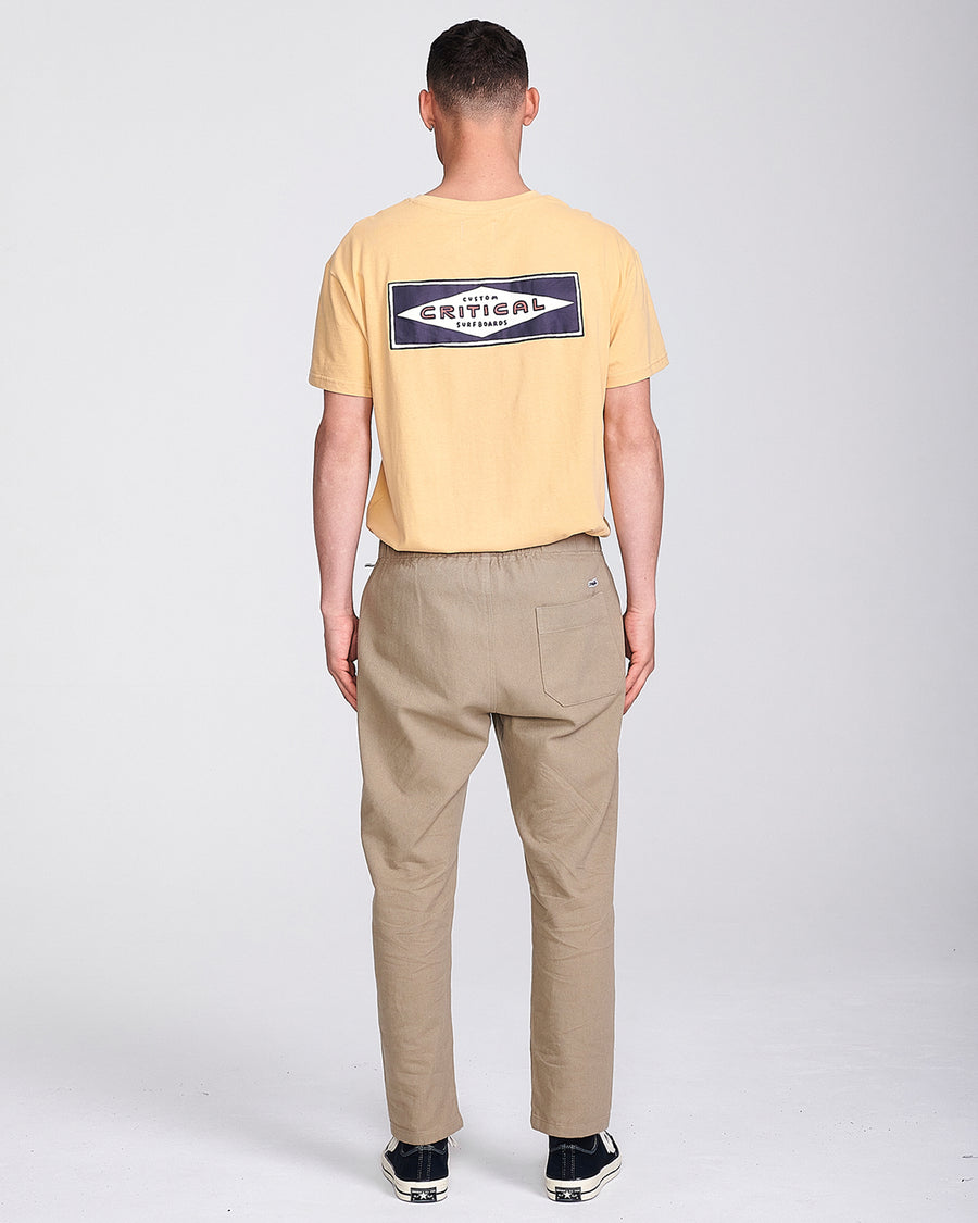 ALL DAY TWILL BEACH PANT - CEMENT