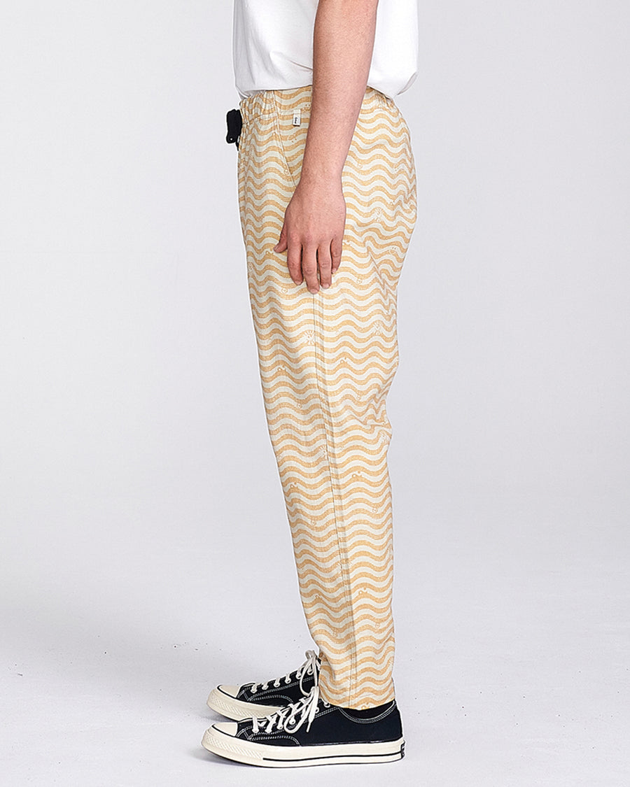 ALL DAY PRINT PANT - GOLD