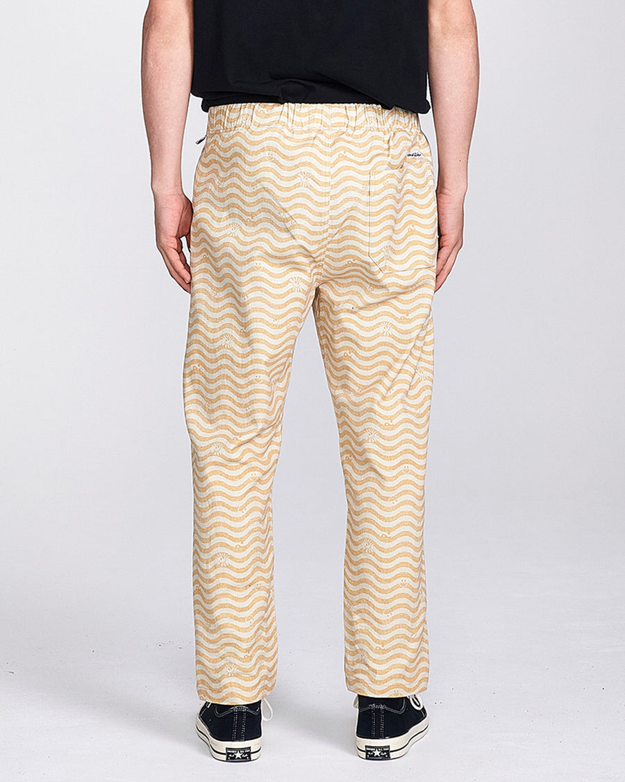 ALL DAY PRINT PANT - GOLD