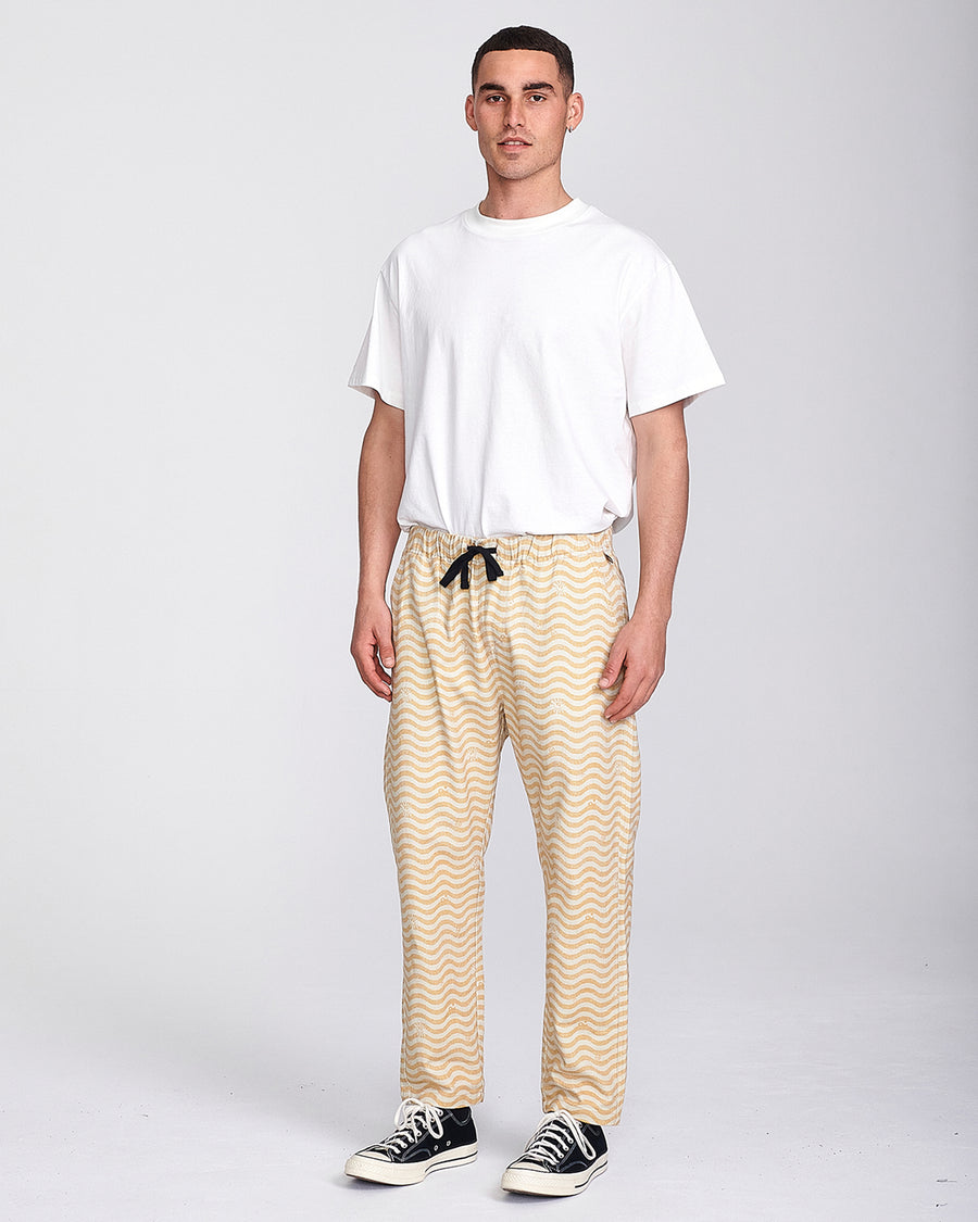 ALL DAY PRINT PANT - GOLD