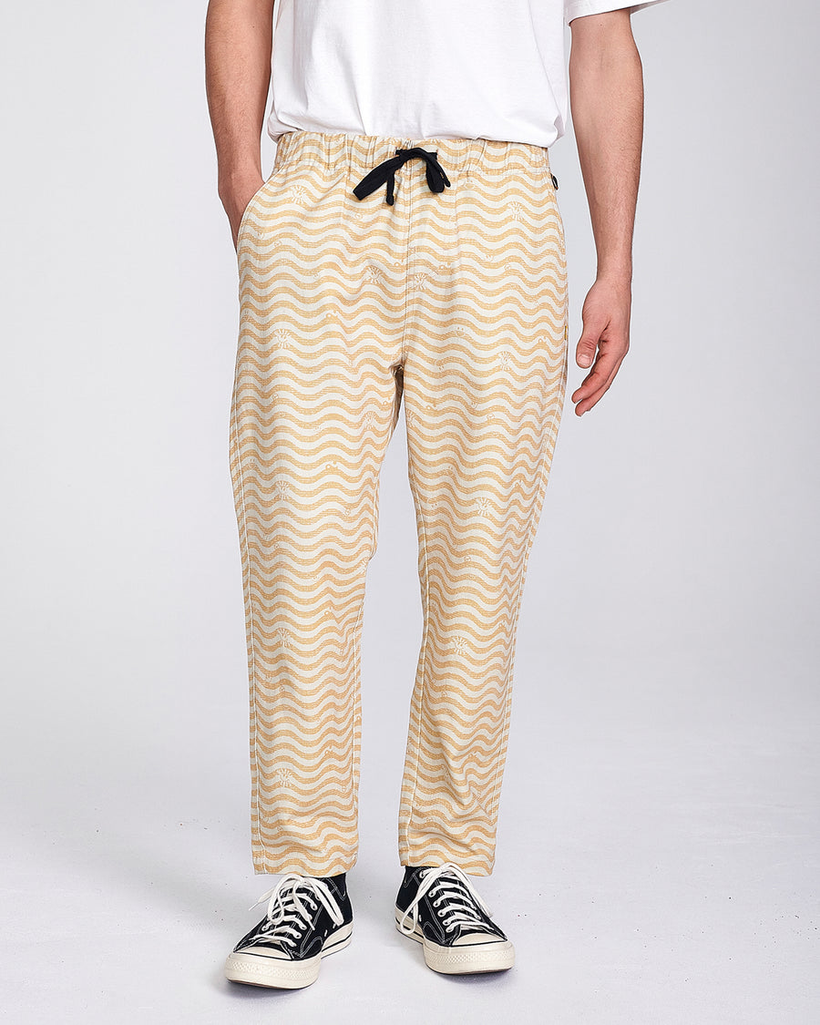 ALL DAY PRINT PANT - GOLD