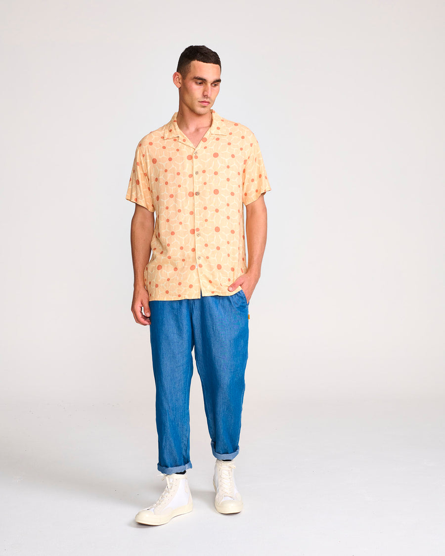 SACRED SS LINEN SHIRT - SUNSHINE